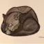 Gaston SUISSE (1896-1988) - Panthère noire lovée.1926.